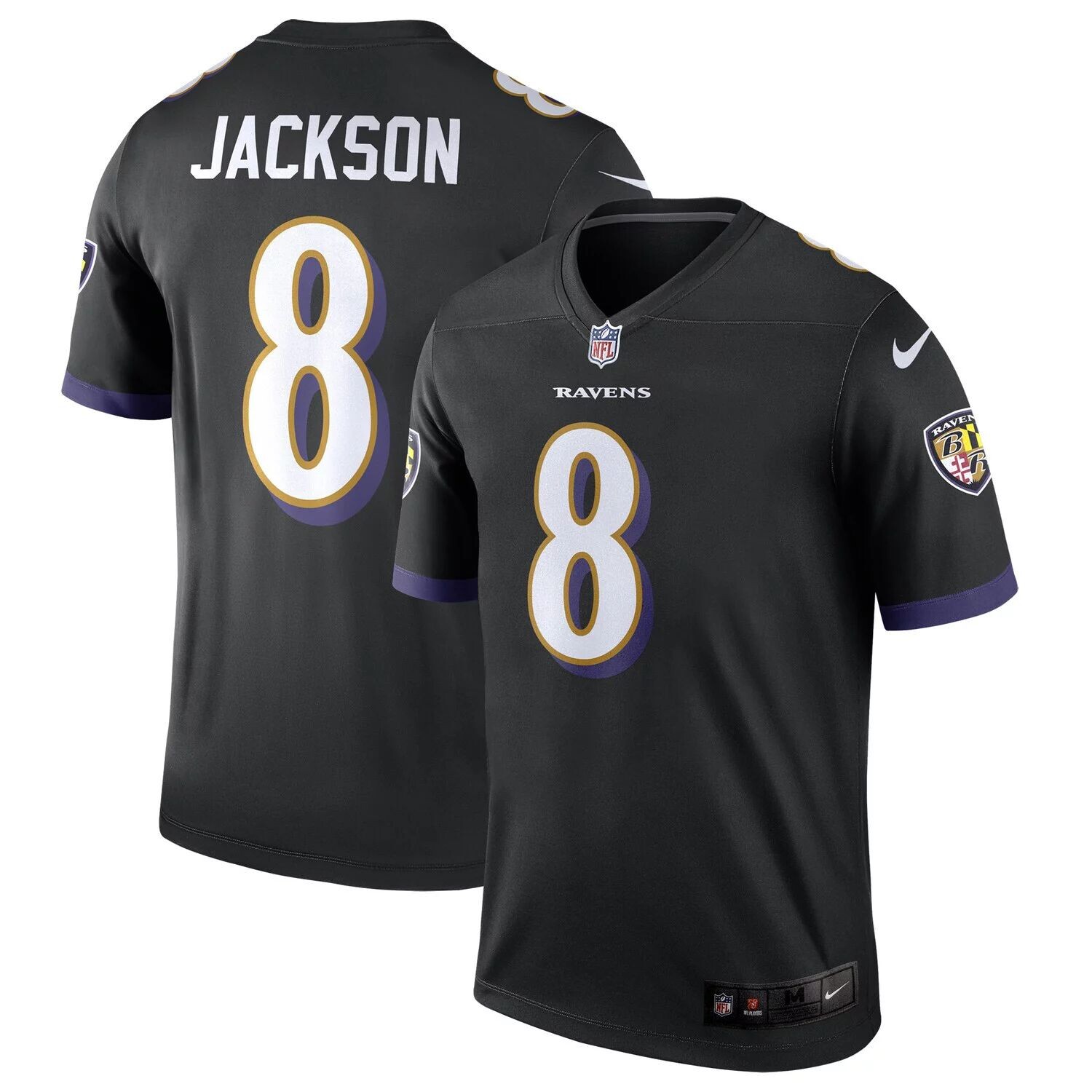 

Мужская черная майка Lamar Jackson Baltimore Ravens Legend Nike, Черный