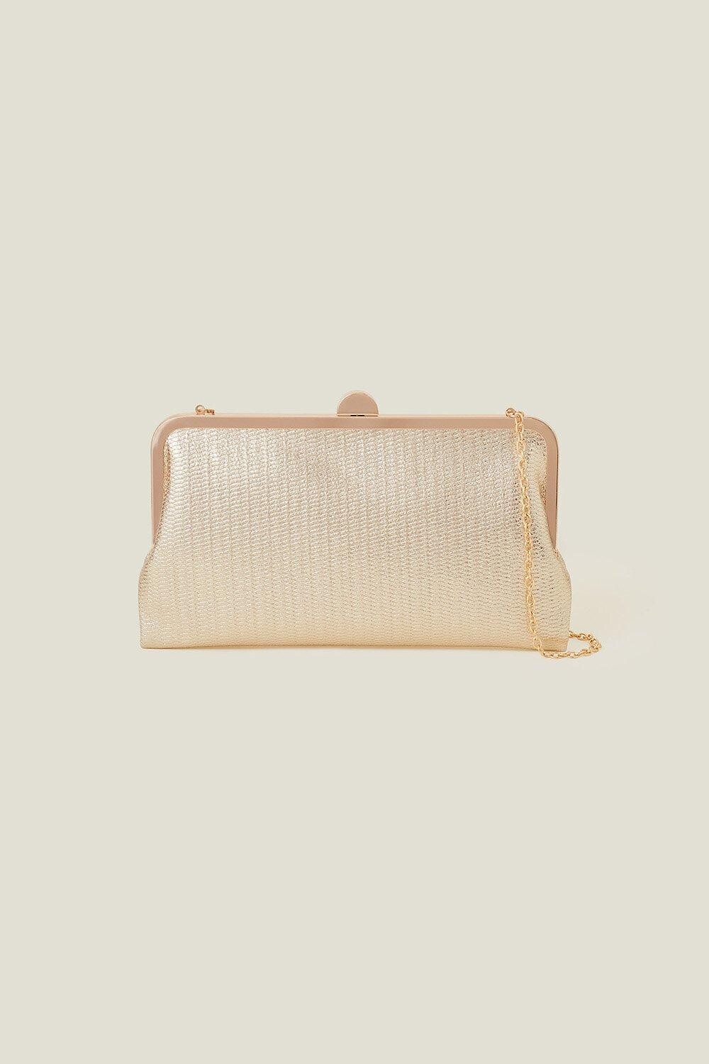 

Металлический изогнутый клатч Accessorize, золото