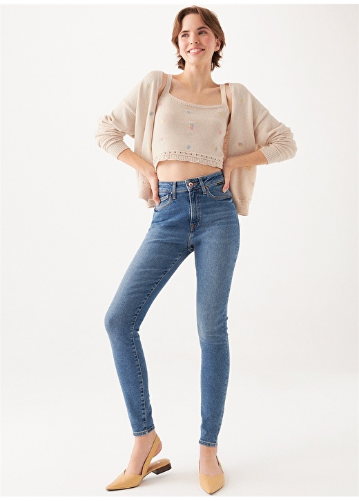 Узкие женские джинсовые брюки с высокой талией Mavi