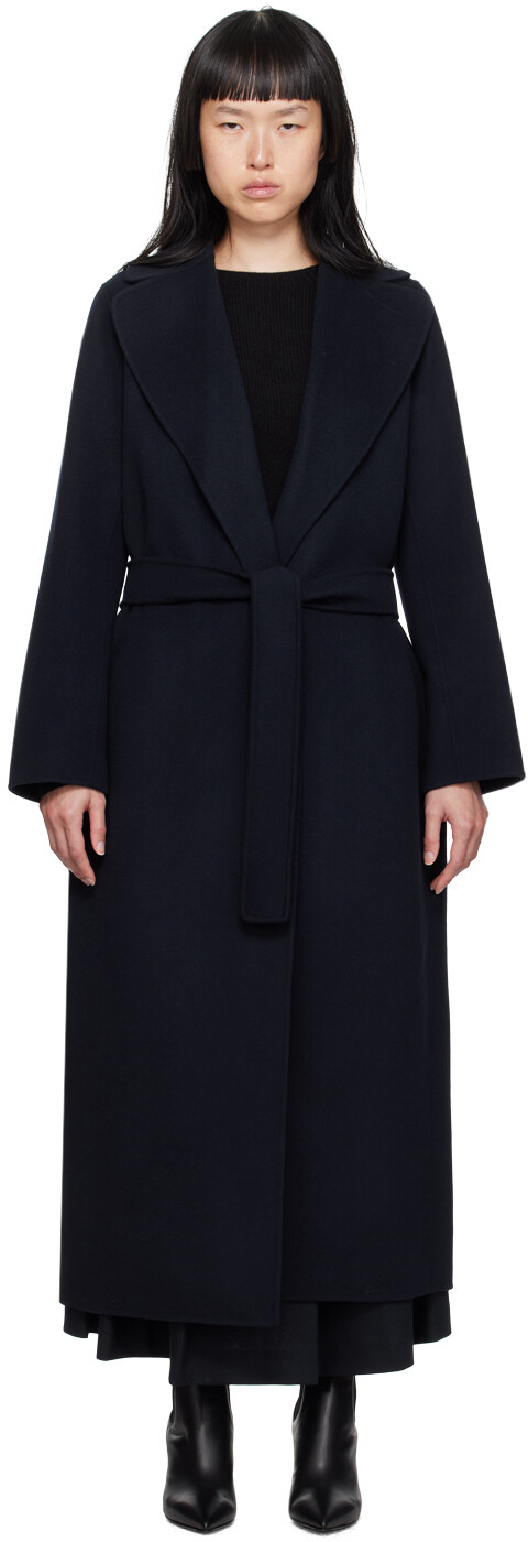 

Темно-синее пальто в стиле польдо S Max Mara, Синий