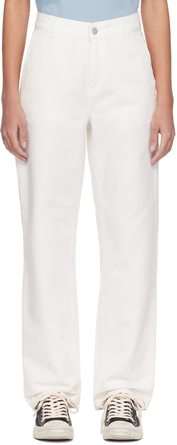 Белые брюки с пирсом Carhartt Work In Progress