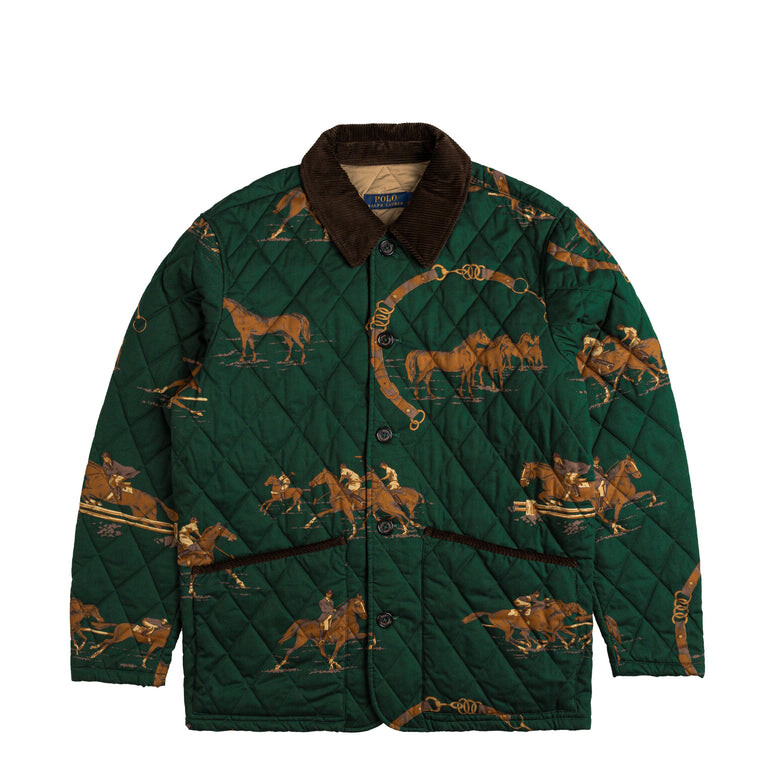 

Куртка Equestrian Print Twill Barn Coat Polo Ralph Lauren, цвет equestrian ring print