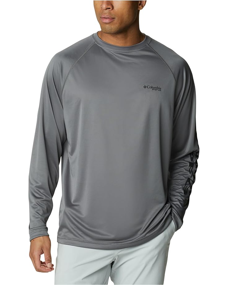 Рубашка Columbia Terminal Tackle L/S, цвет City Grey/Black Logo грипстопы esi logo grey