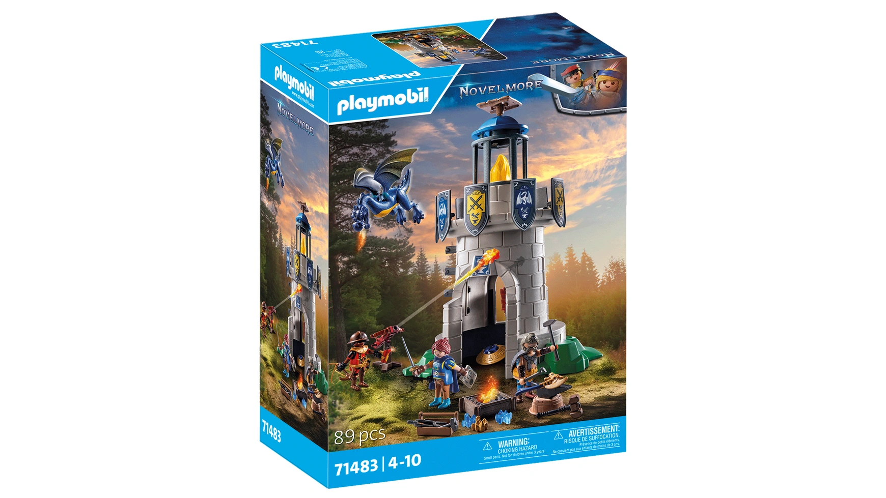 Novelmore рыцарская башня с кузнецом и драконом Playmobil