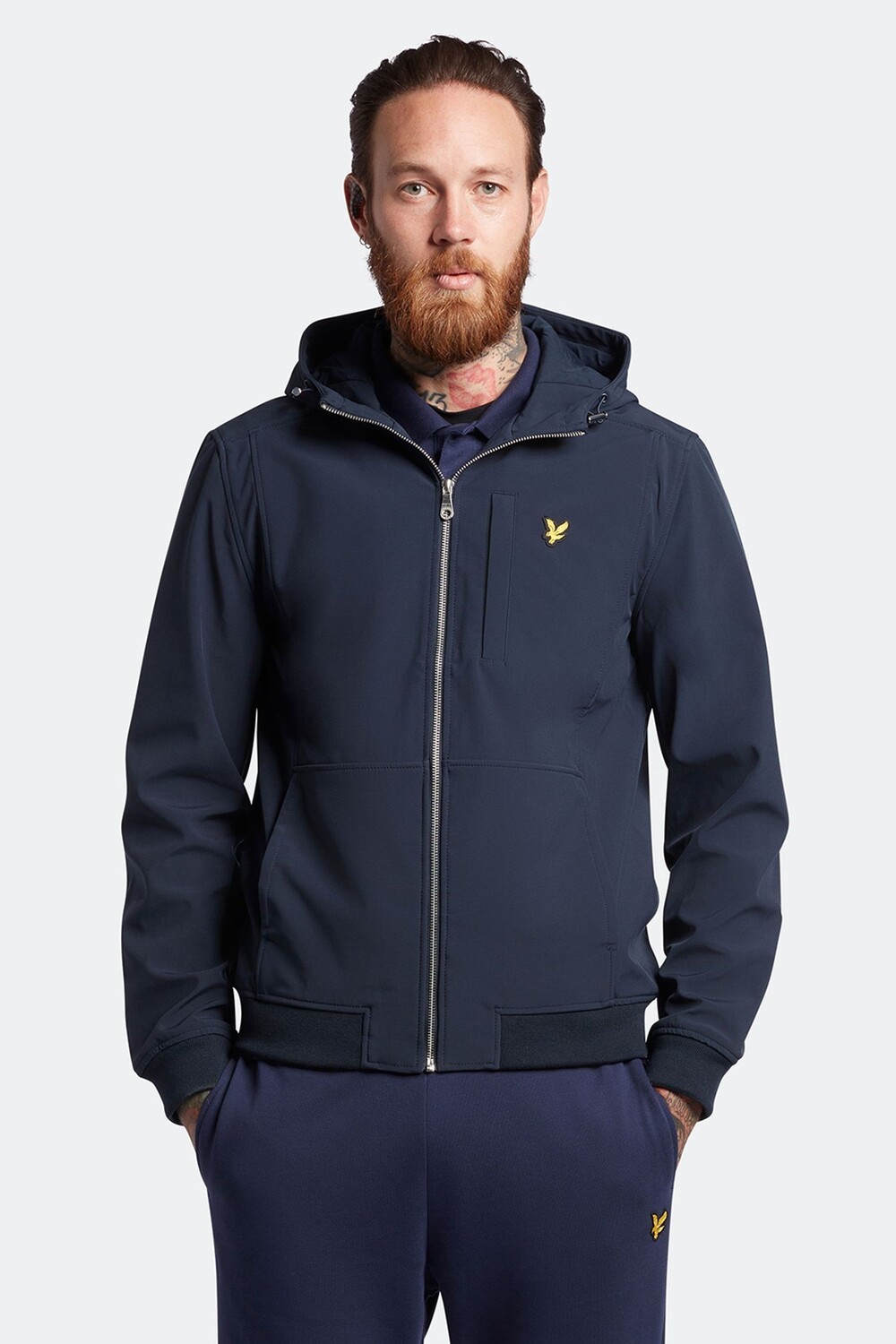 

Синяя куртка из софтшелла Lyle & Scott, синий