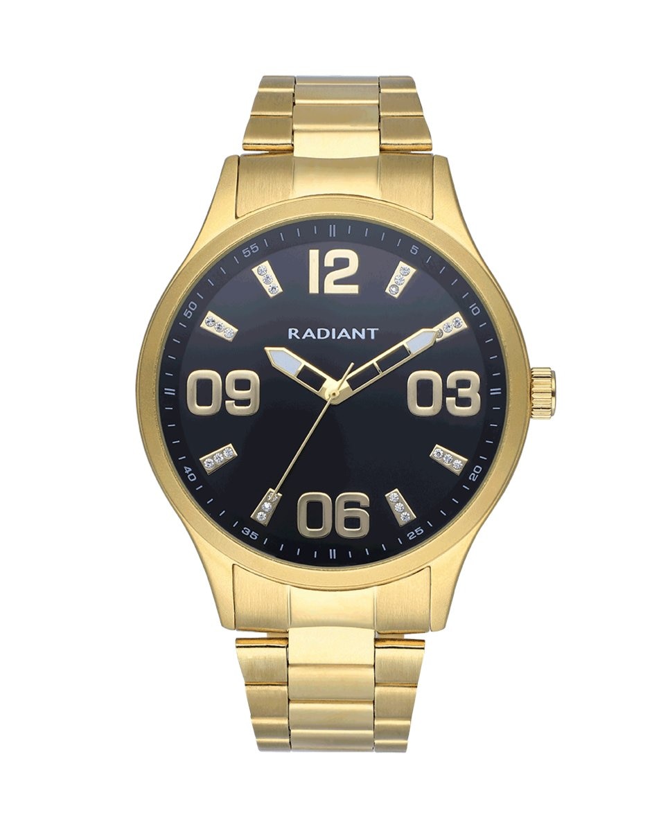 цена Мужские часы Leader RA563202 со стальным и золотым ремешком Radiant, золотой