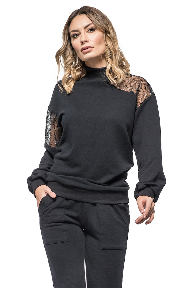 Блуза Таня с кружевом Casa De Moda Vigo, черный novos produtos em 2021 logotipo do carro moda masculina moletom casual roupas esportivas de qualidade ternos masculinos bmw