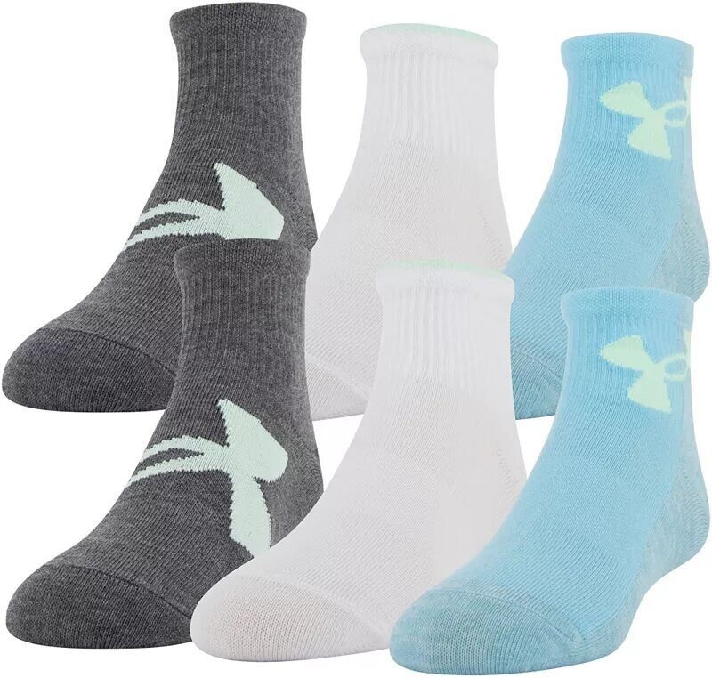 

Under Armour Girl's Essential 2.0, 6 пар носков, голубой, Синий