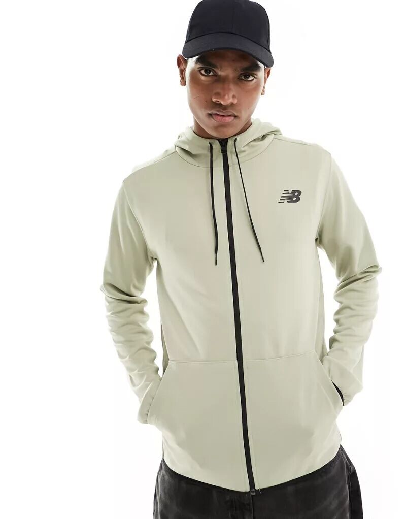 

Зеленая трикотажная спортивная худи New Balance Tenacity
