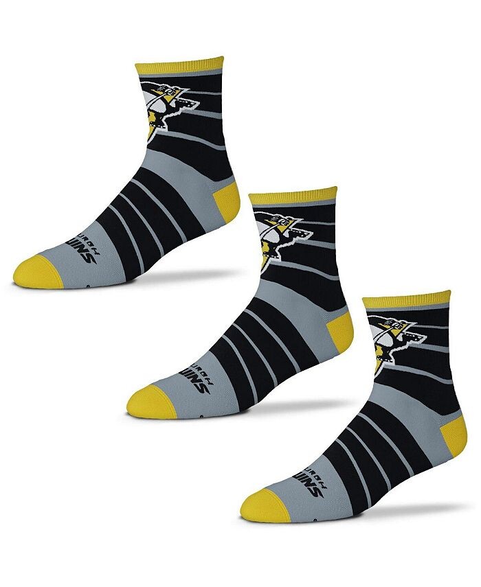 

Набор из трех мужских носков-квадратов Pittsburgh Penguins For Bare Feet, серый