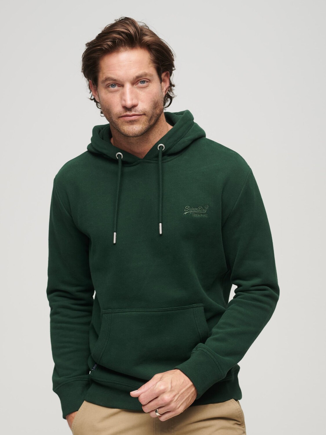 

Толстовка с логотипом Essential Superdry, зеленый лес