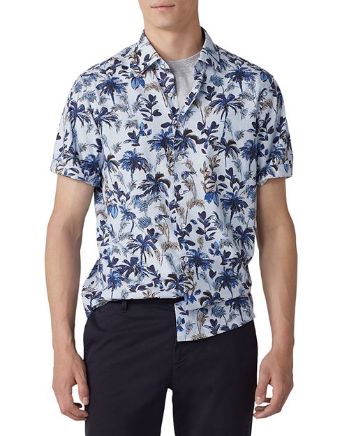 Рубашка на пуговицах стандартного кроя Ermedale из хлопка с цветочным принтом Rodd & Gunn, цвет Blue цена и фото