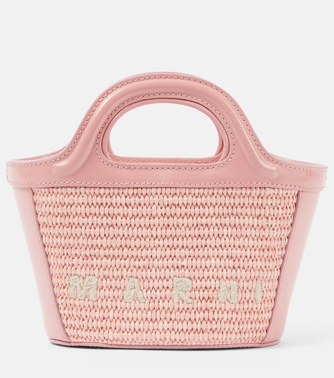 

Кожаная сумка-тоут tropicalia mini Marni, розовый