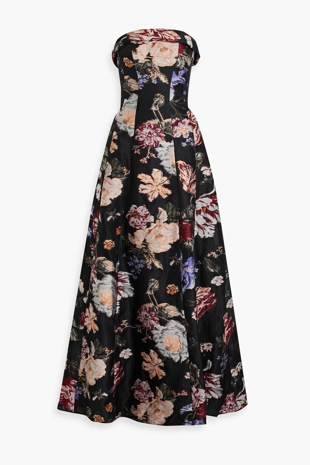 

Парчовое платье без бретелек Marchesa Notte, черный