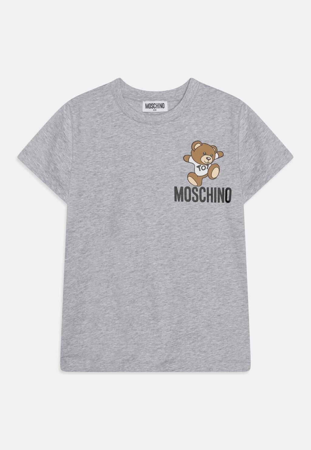 Футболка с принтом Unisex MOSCHINO, цвет grigio chiaro melang