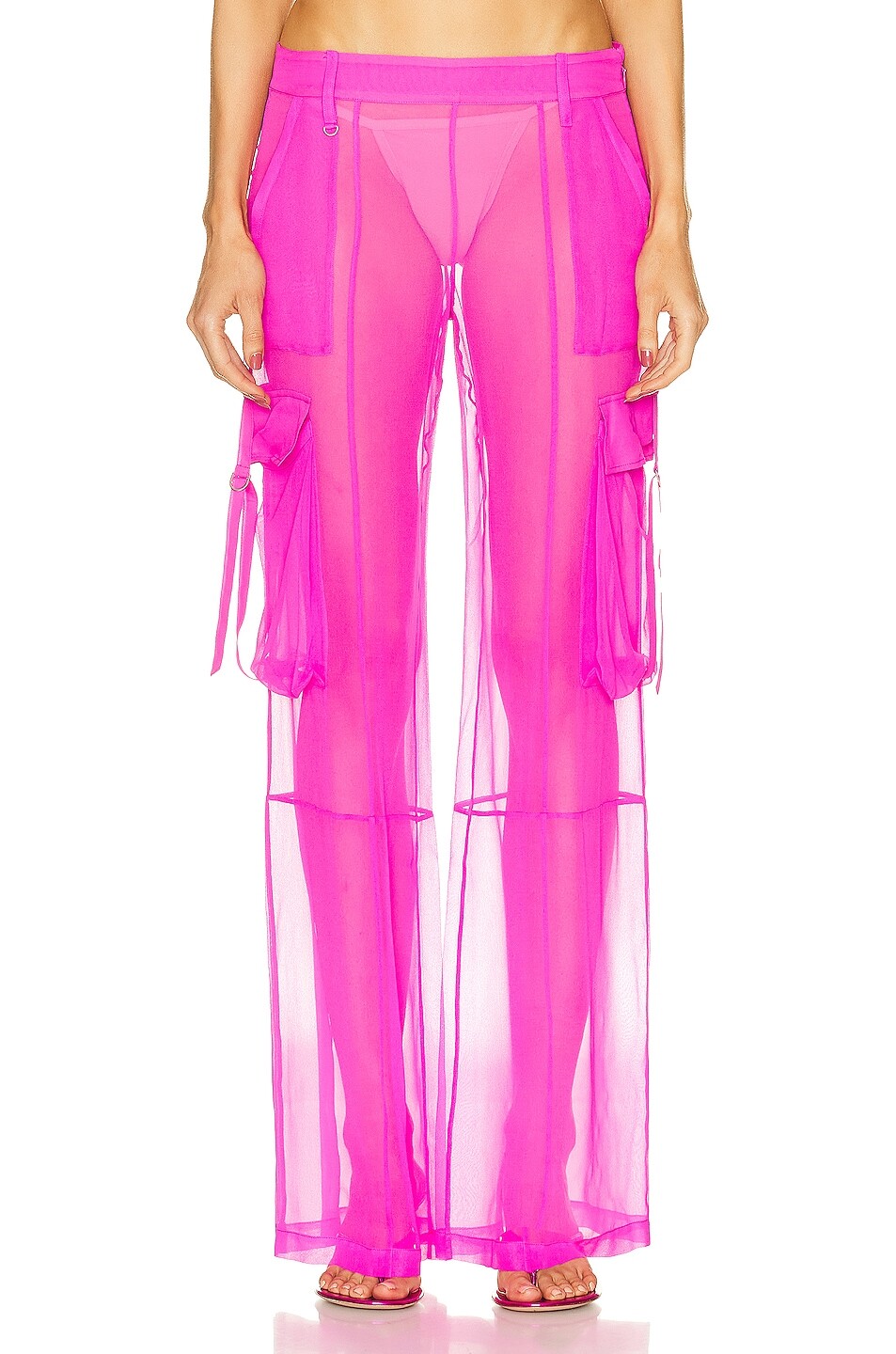 

Брюки Retrofete Viviane Silk, цвет Neon Pink