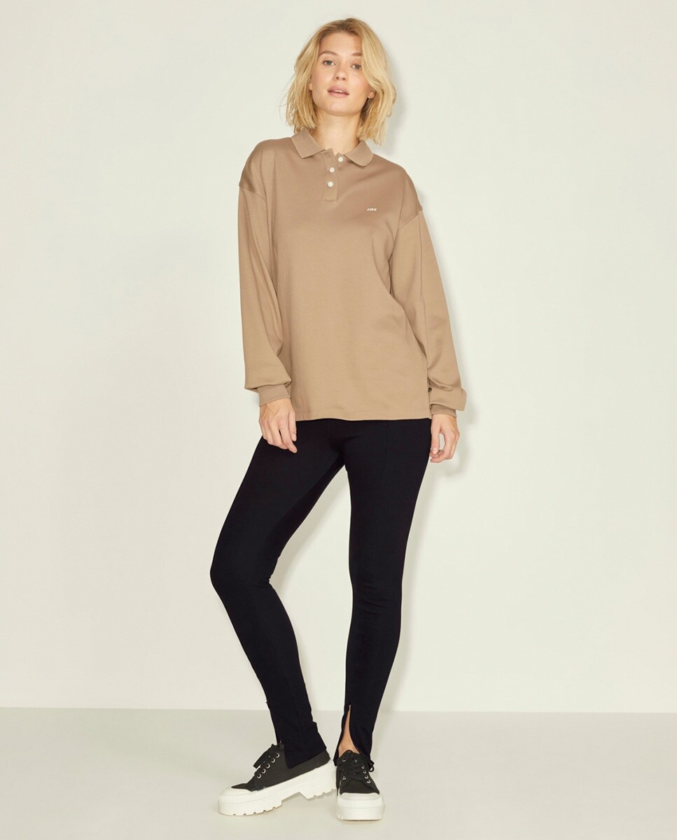 

Женские вязаные леггинсы с завышенной талией Jack & Jones, черный