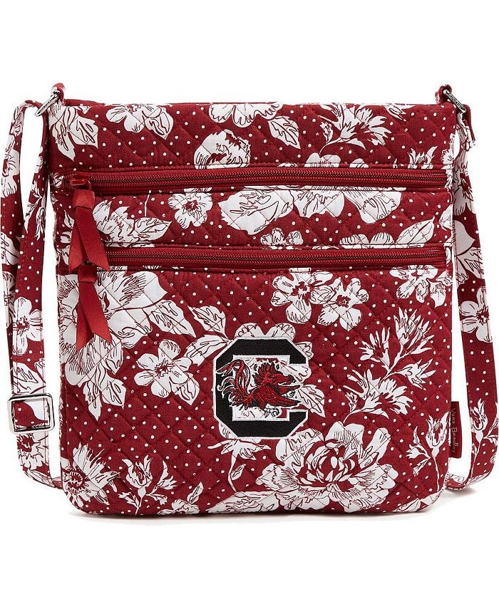 

Женская хипстерская сумка через плечо South Carolina Gamecocks Rain Garden с тройной молнией Vera Bradley, красный