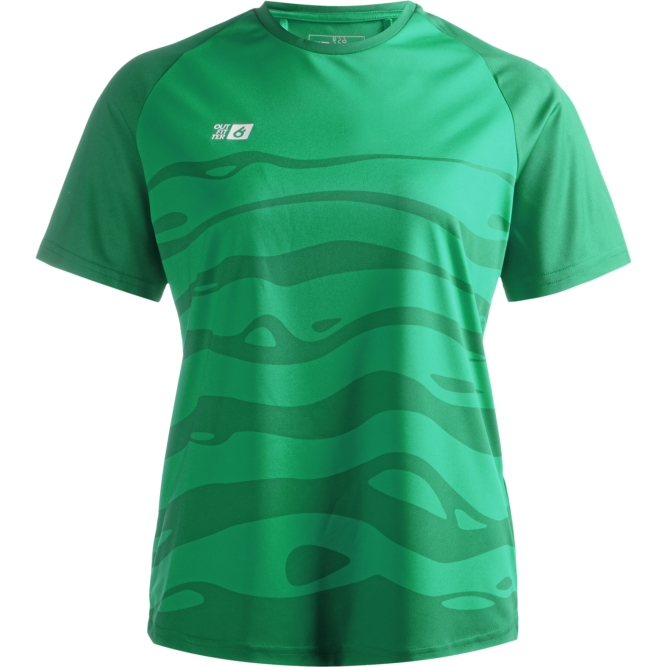 Спортивная футболка OUTFITTER Trikot OCEAN FABRICS TAHI Match Jersey IKA, зеленый