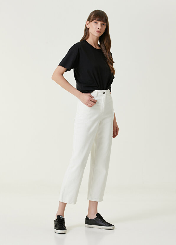 Скромные белые женские джинсовые брюки Dare London
