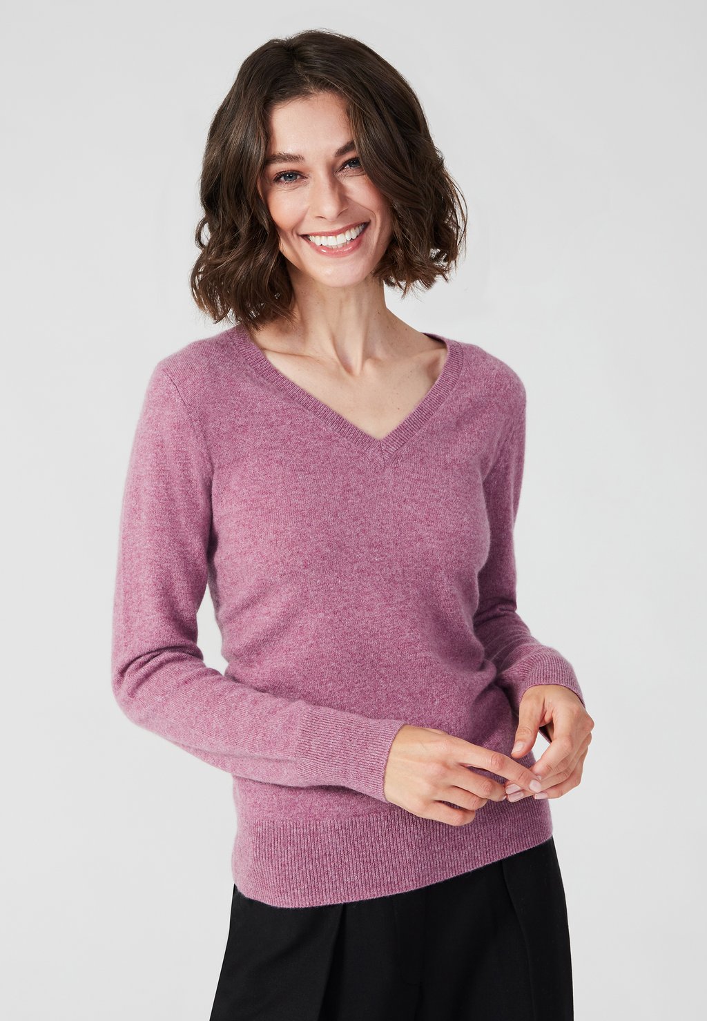 Вязаный свитер V NECK Style Republic, цвет dull rose