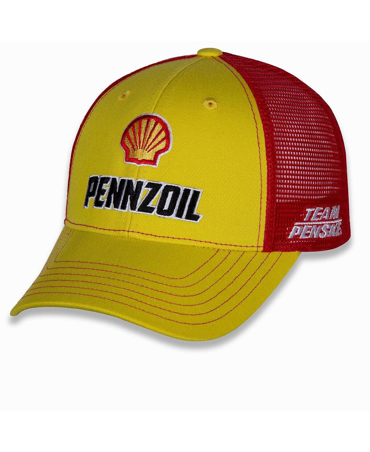 

Мужская регулируемая шляпа желто-красного цвета Joey Logano Team Sponsor Team Penske