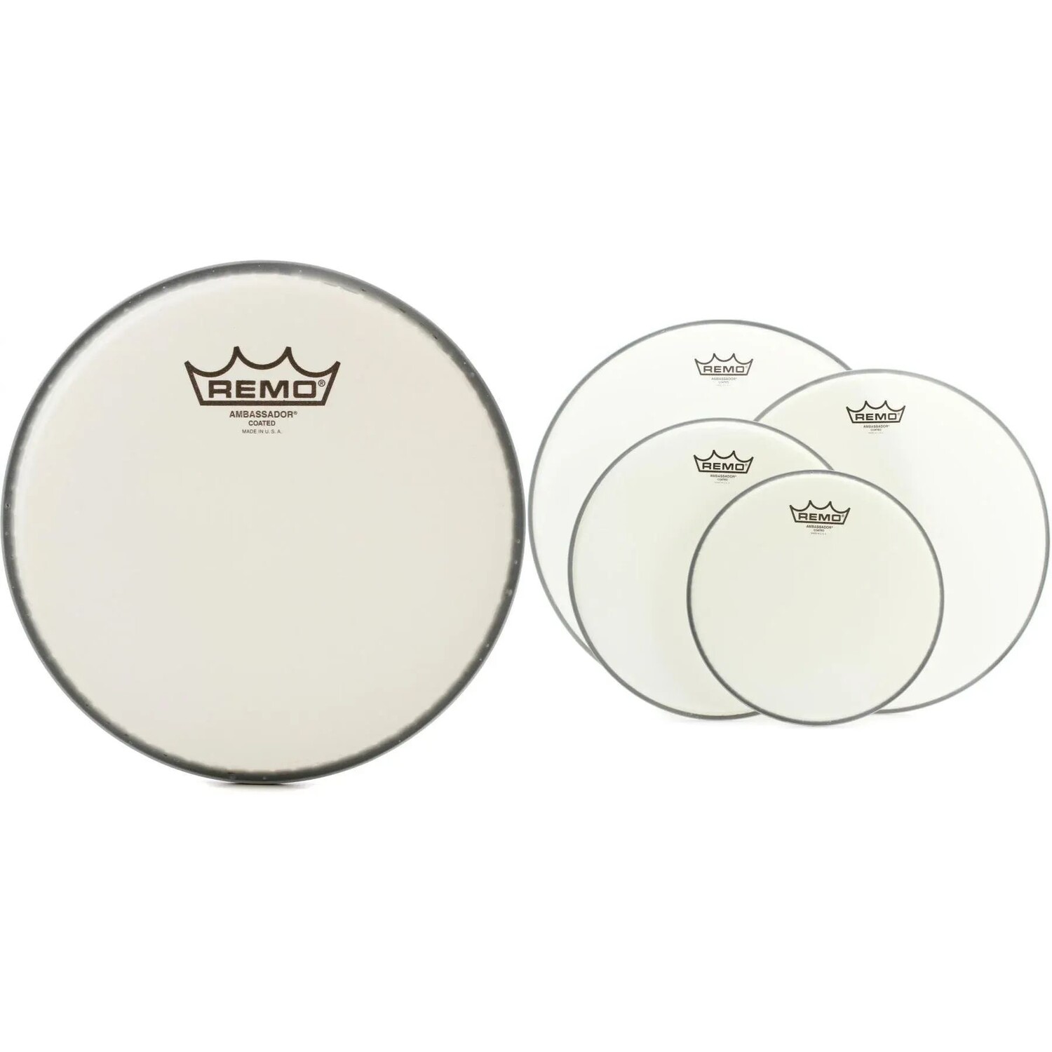 

Набор из пяти пластиков Tom Drumhead Remo Ambassador с покрытием