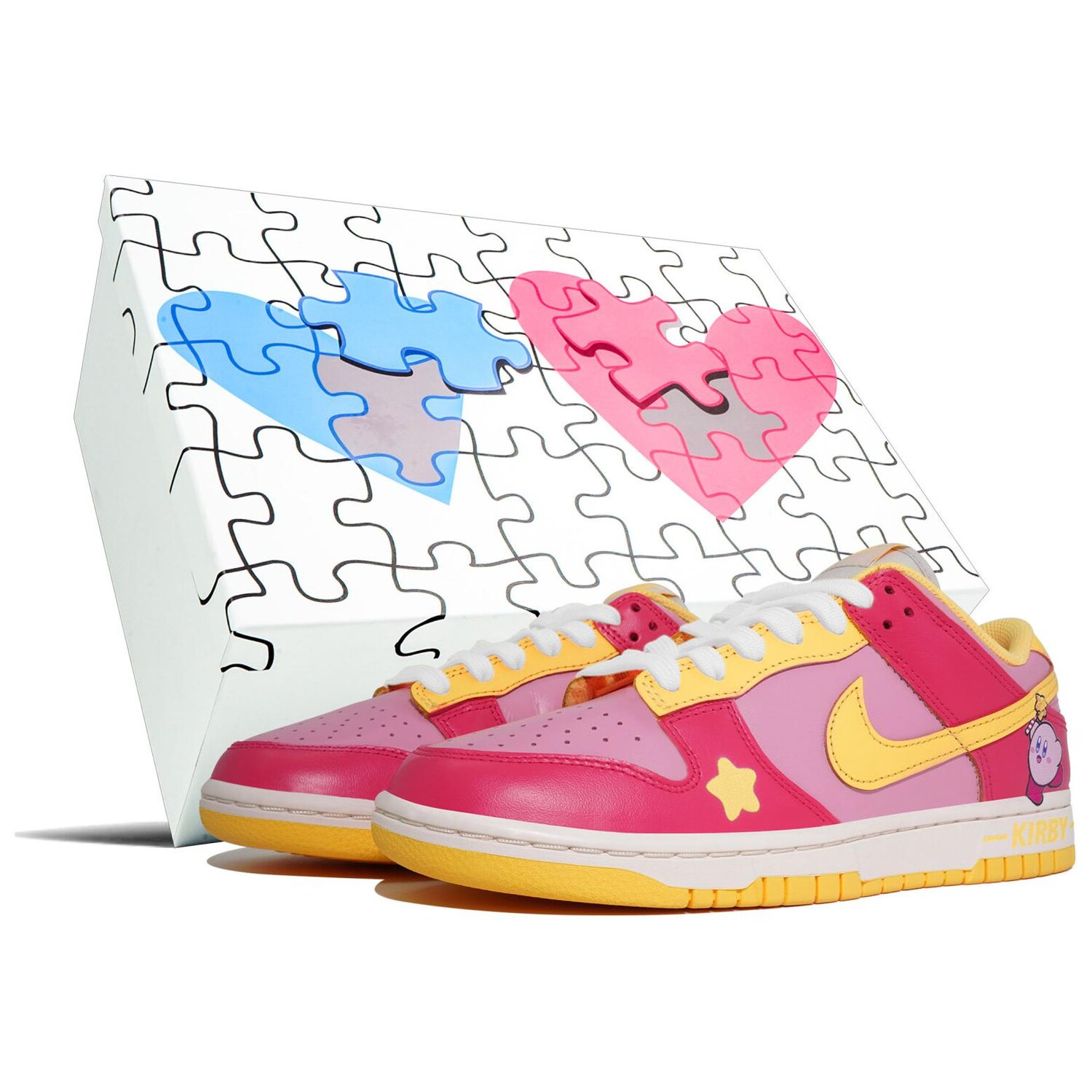 

Кроссовки Nike Dunk Skateboarding Shoes Women's Low-top Yellow/Pink, розовый
