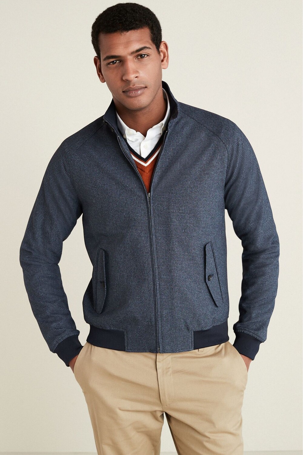 

Текстурированная куртка Harrington Next, синий
