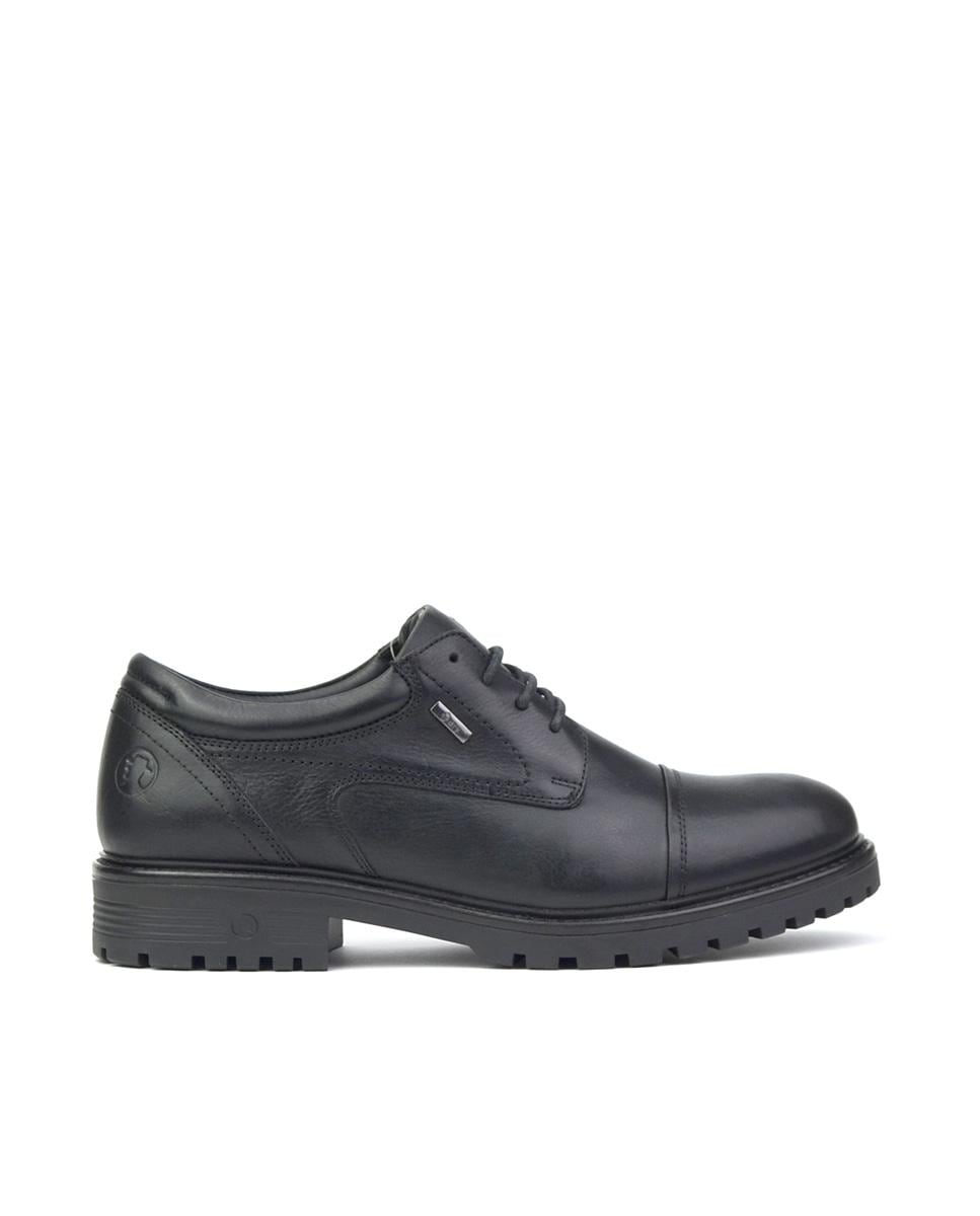 Мужские кожаные туфли на шнуровке с термоформованной стелькой Coronel Tapiocca, черный