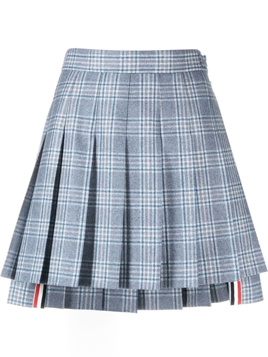 

Thom Browne клетчатая юбка мини со складками, синий