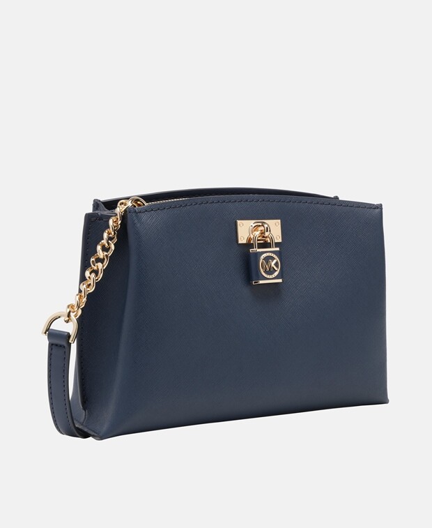 

Кожаная сумка через плечо Michael Michael Kors, темно-синий