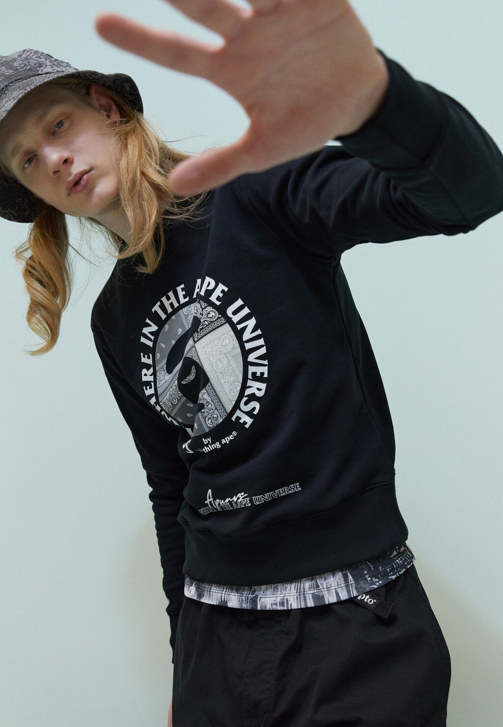 

Толстовка AAPE By A Bathing Ape, черный