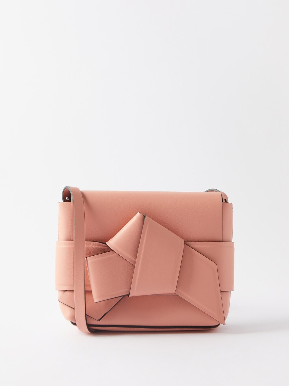 

Кожаная сумка через плечо musubi Acne Studios, розовый