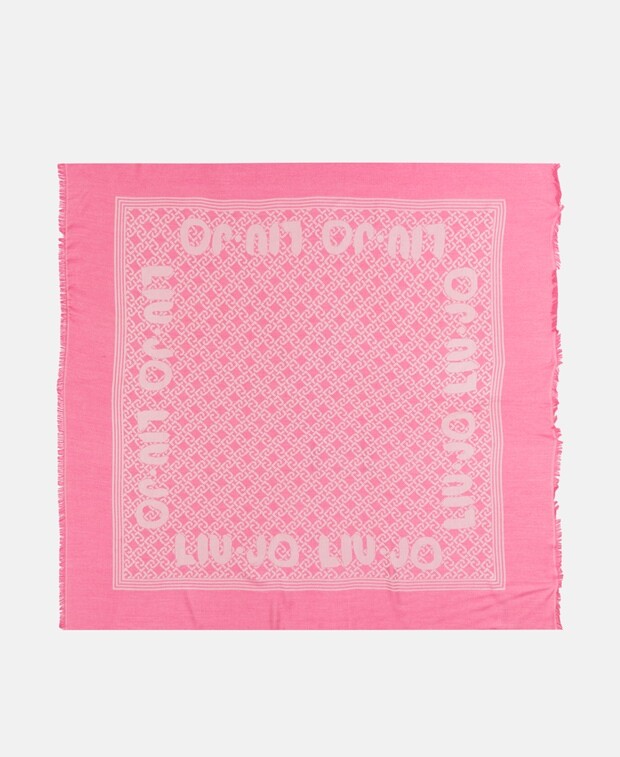 

Квадратный шарф Liu Jo, розовый
