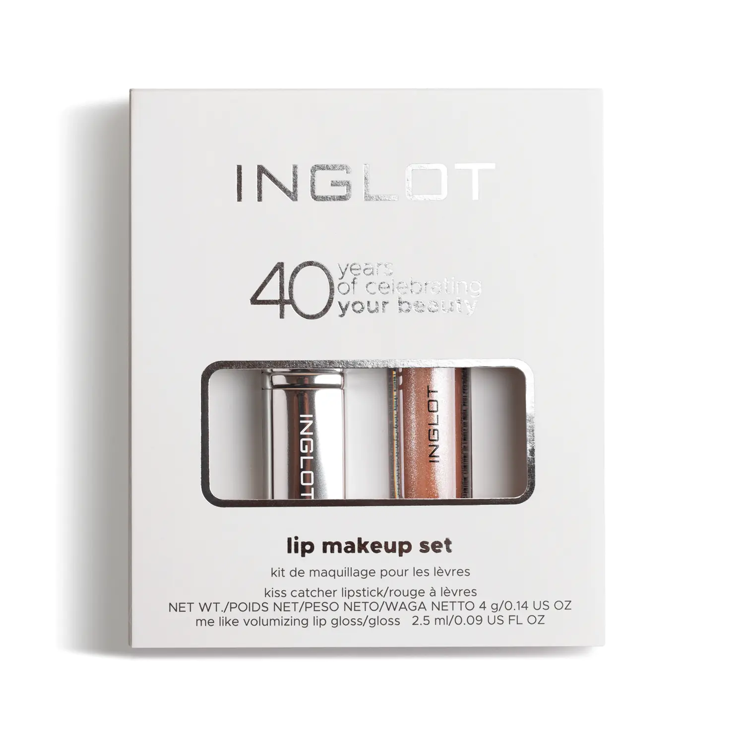 

Набор: губная помада Inglot 40 Years Of Celebrating Your Beauty, 2,5 мл