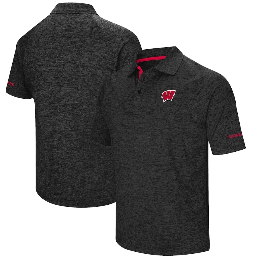 

Поло с коротким рукавом Colosseum Wisconsin Badgers, черный