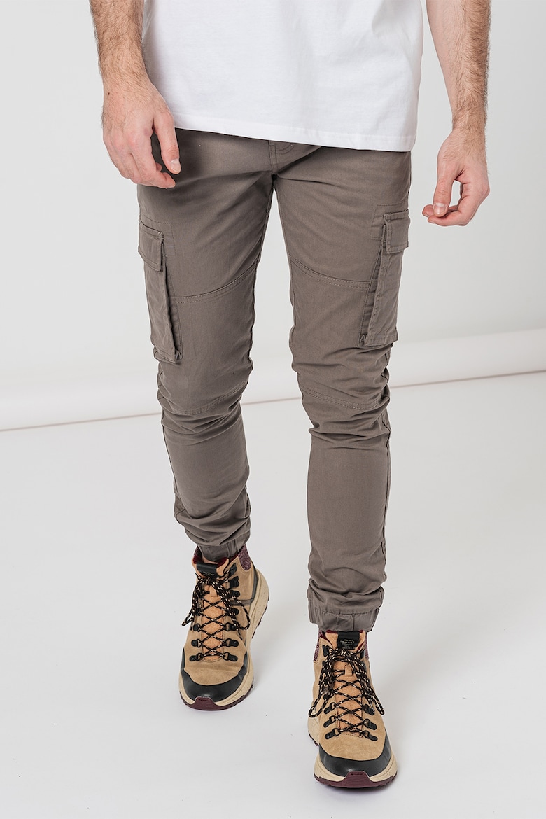 Узкие брюки-карго Denim Project, хаки