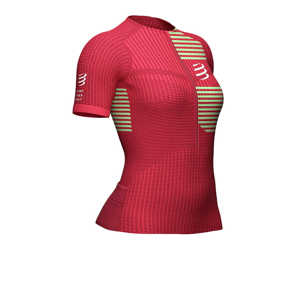 

Спортивный топ Compressport Triathlon Postural Short Sleeve, розовый