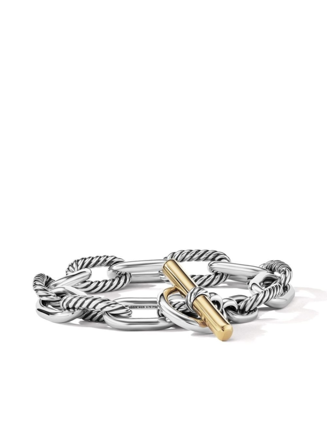 

Браслет DY Madison Toggle из желтого золота David Yurman, серебряный