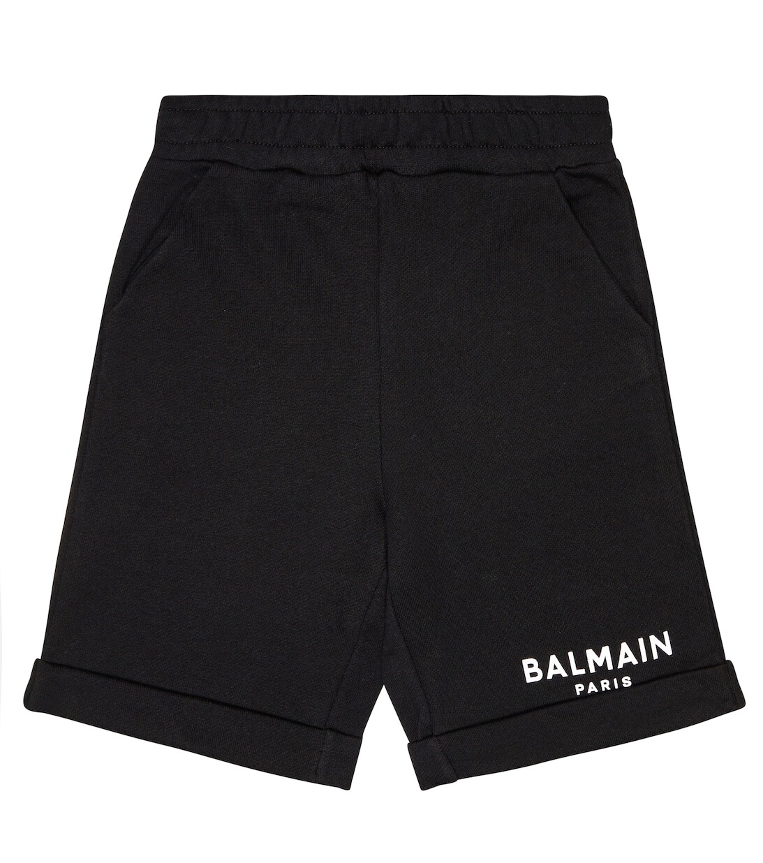 

Хлопковые шорты с логотипом Balmain, черный