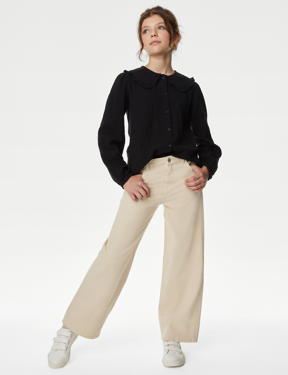 

Джинсы с широкими штанинами (6–16 лет) Marks & Spencer