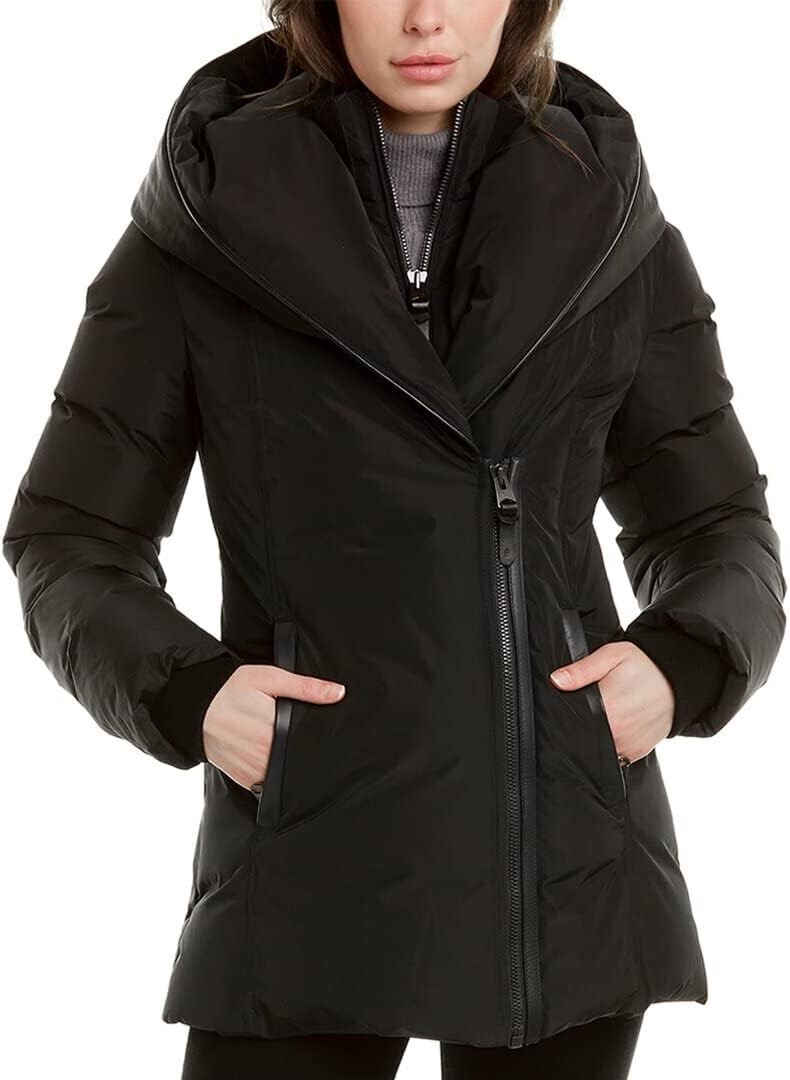 

Mackage Женская женская передняя прорезная куртка с внутренними карманами на молнии, черный