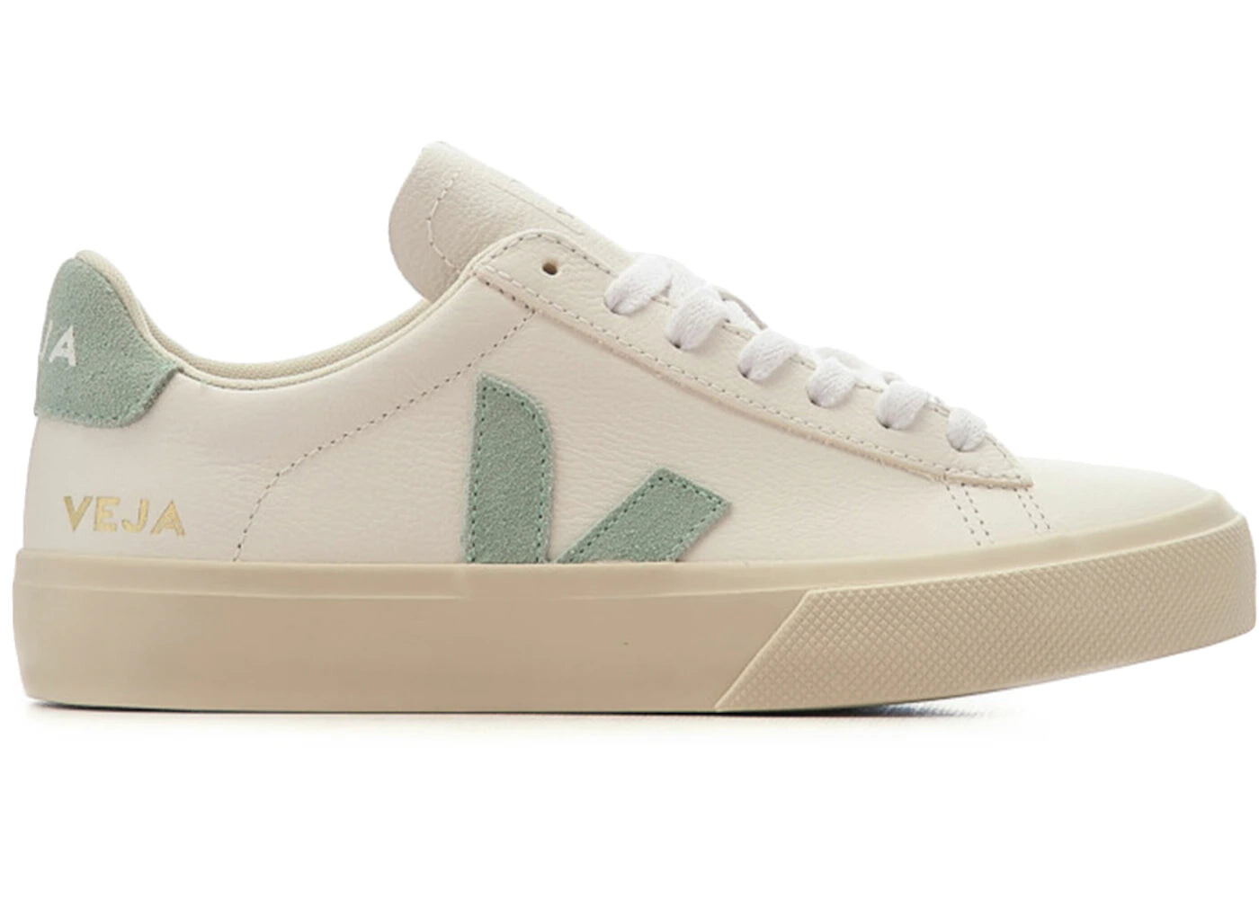 

Кроссовки Veja Campo Low-Top Chromefree Leather, white / matcha