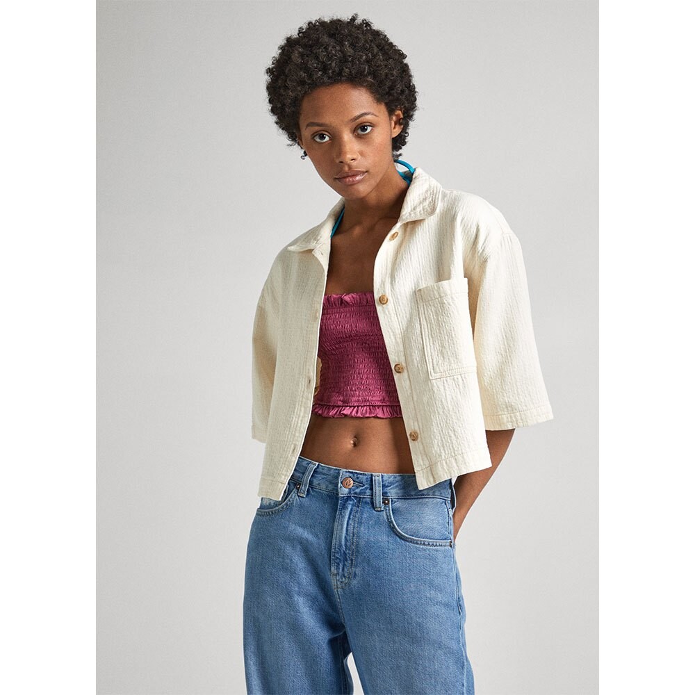 

Рубашка с коротким рукавом Pepe Jeans Elle Ecru, белый