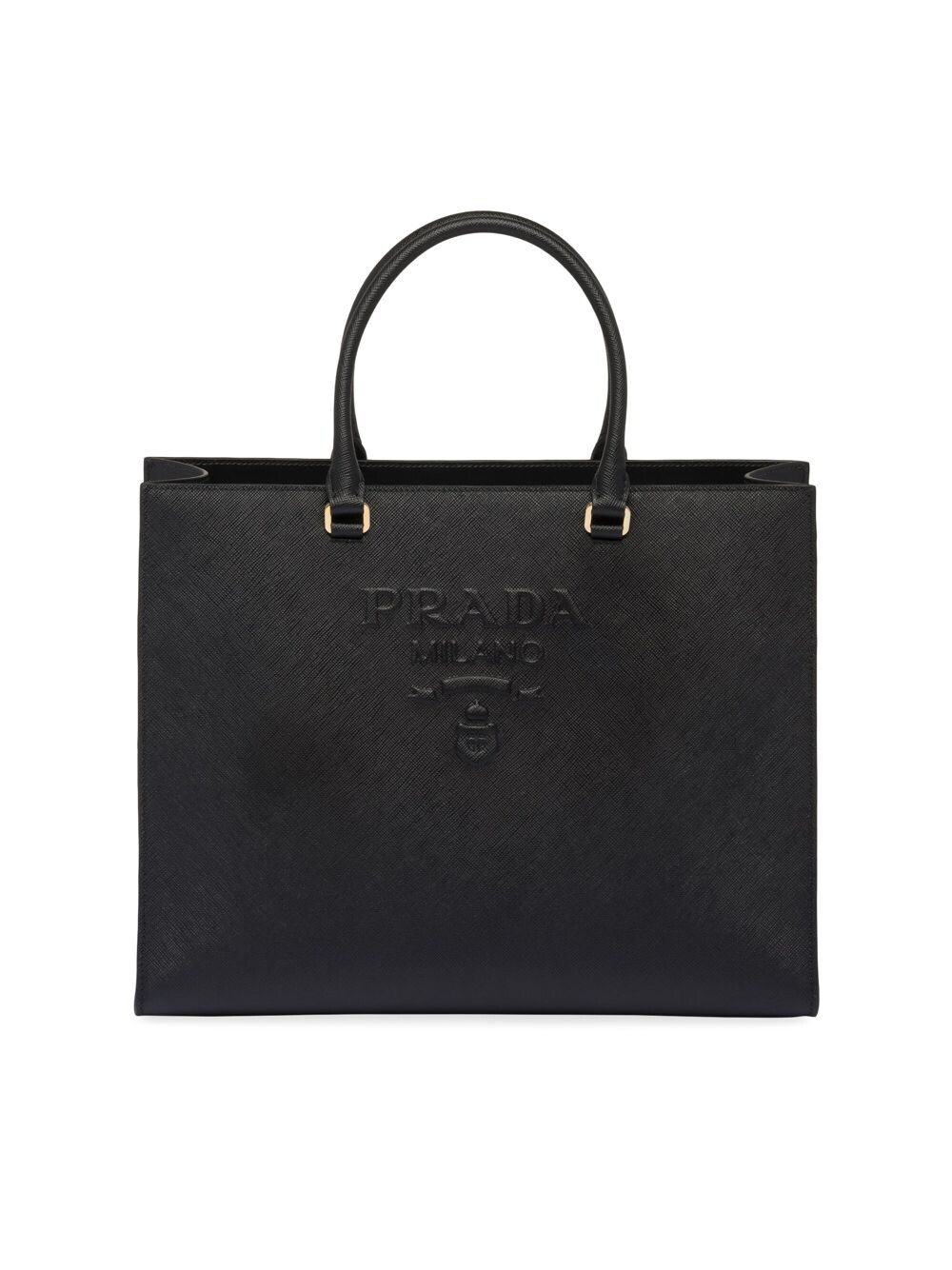 

Большая сумка из сафьяновой кожи Prada, черный