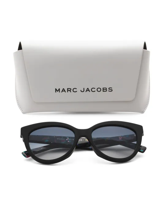 

Солнцезащитные очки в закругленной оправе 53 мм Marc Jacobs, черный