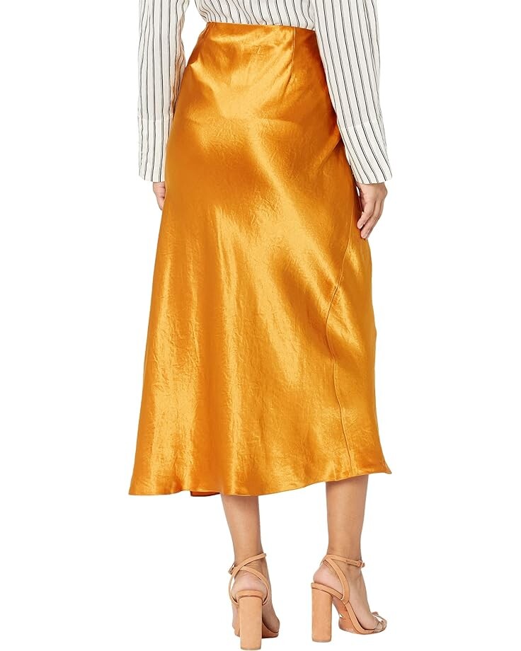 Юбка Vince Side Slit Slip Skirt, цвет Gold Sap