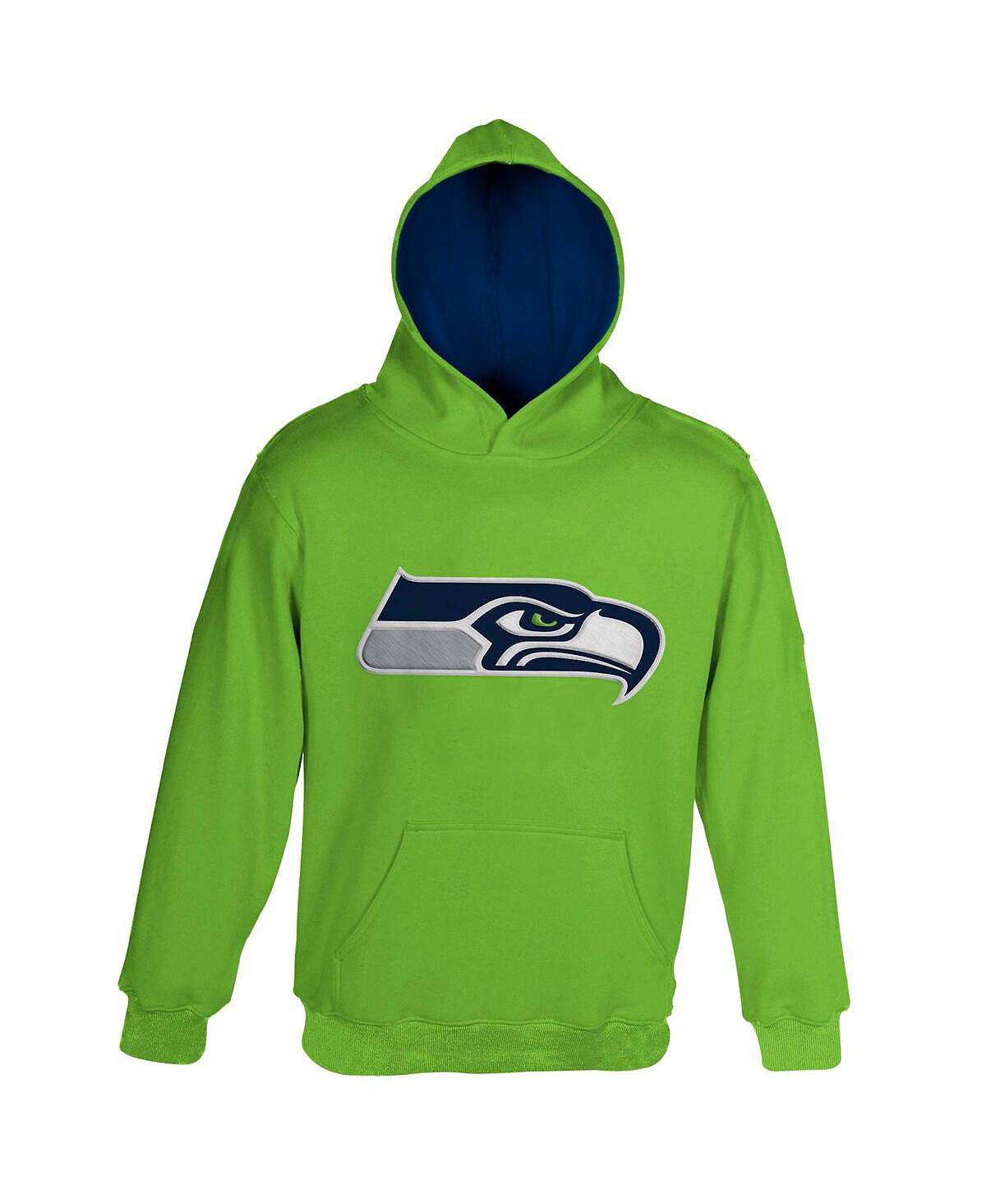 

Неоново-зеленый пуловер с капюшоном Little Boys Seattle Seahawks Fan Gear Prime Outerstuff