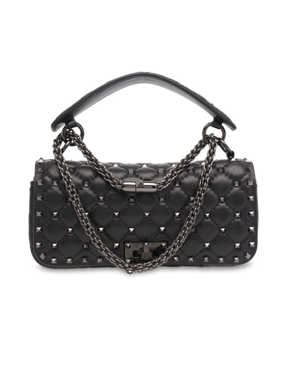 

Стеганая кожаная сумка через плечо Rockstud Spike Valentino Garavani